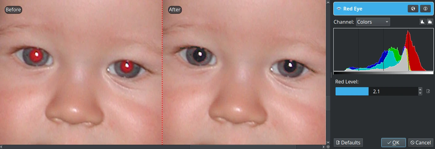 Red Eyes Correction