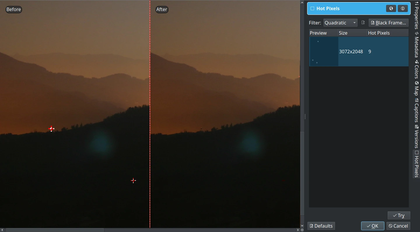 Hot Pixels Plugin
