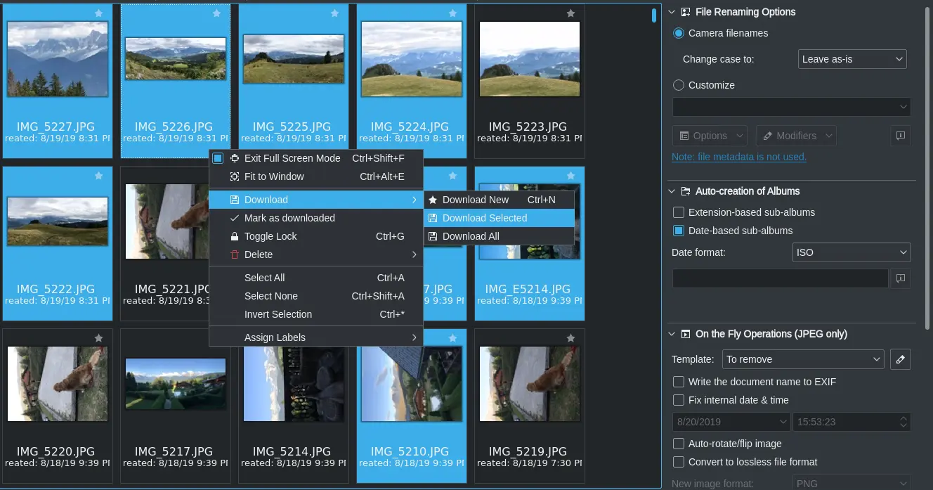 Import Camera
