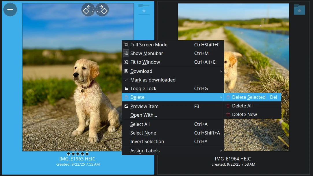 Import Context Menu