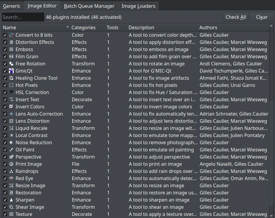 Image Editor Plugins
