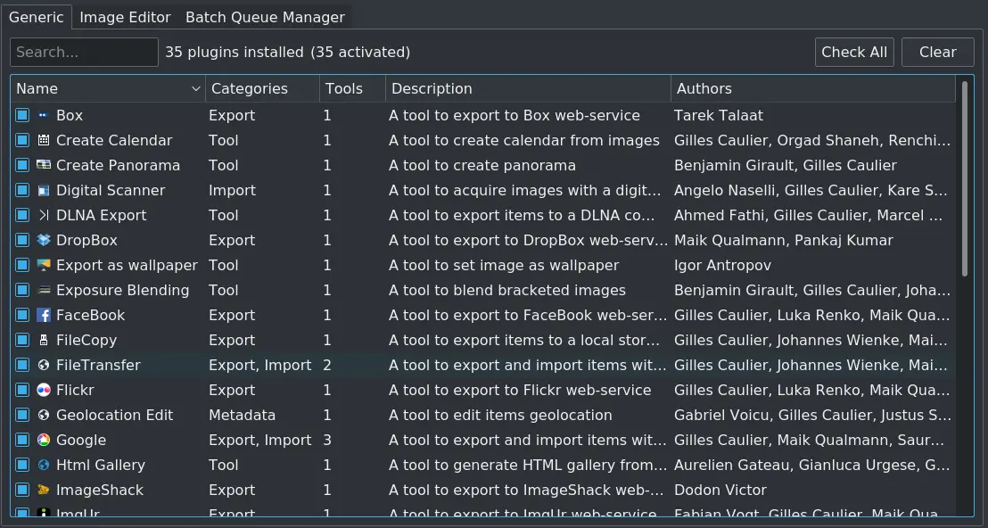 Generic Plugins